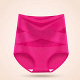 Pink high-waisted postpartum support brief